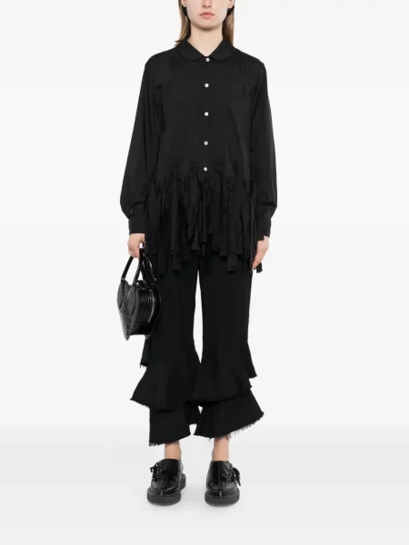 Pantaloni Comme Des Garçons Black cu volane negru