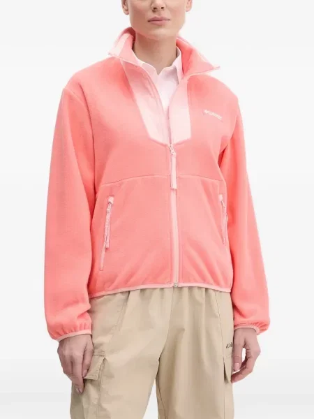 Geacă Columbia Sportswear din fleece roz