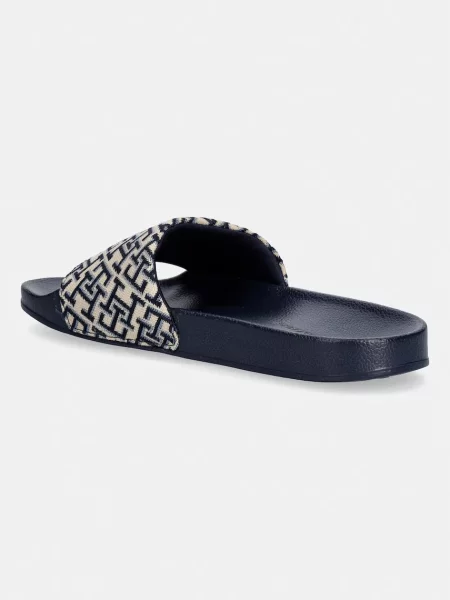 Tommy Hilfiger klapki TH MONOGRAM POOL SLIDE granatowe