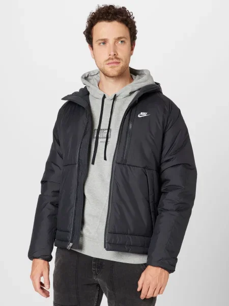 Nike Sportswear Geacă funcțională / gri metalic alb