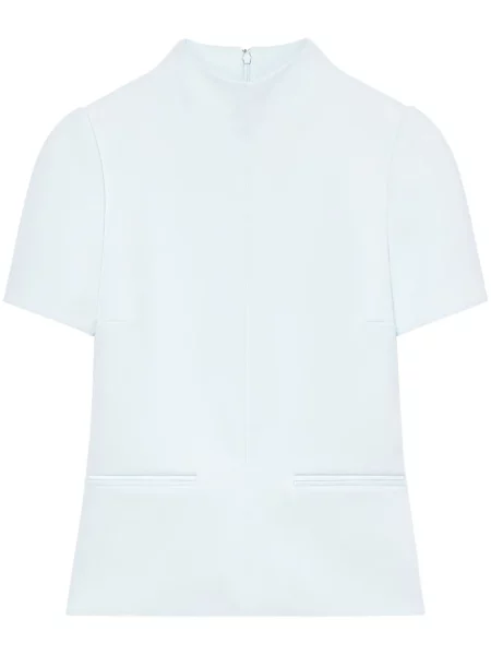 Koszulka Courreges z twillu niebieska