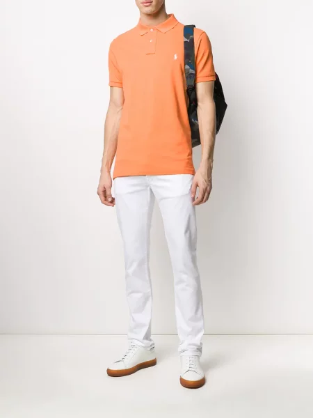 Поло тениска Polo Ralph Lauren бродирана синьо