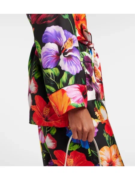Hodvábna kvetinová opasaný košeľa Dolce&gabbana
