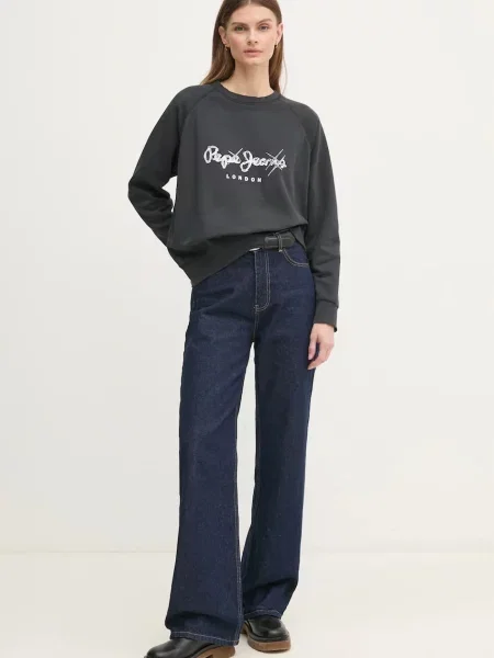 Кофта Pepe Jeans LUPITA з принтом сірий