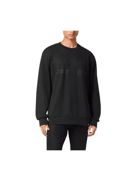 Bluza Philipp Plein z okrągłym dekoltem czarna