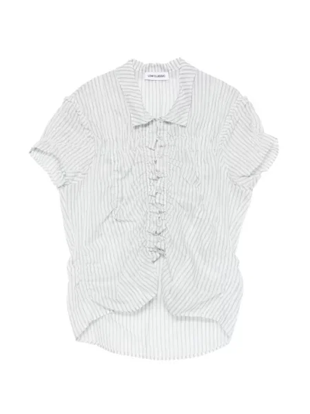 Cămașă Low Classic cu dungi cu volane clasică alb