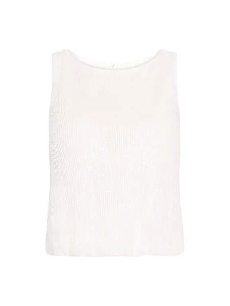 Top Vera Mont z cekinami biały