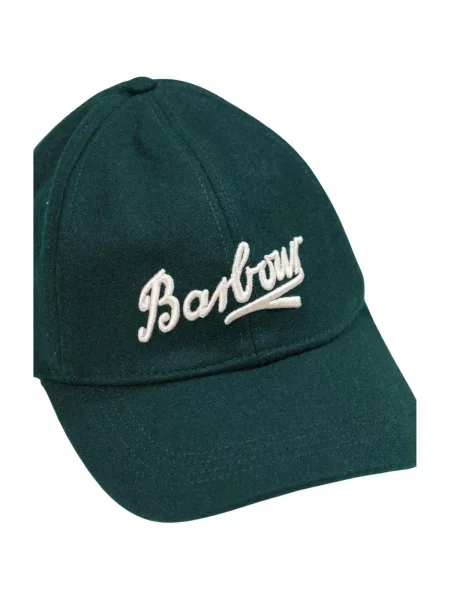 Barbour čiapka so šiltom pánska s vlnou zelená