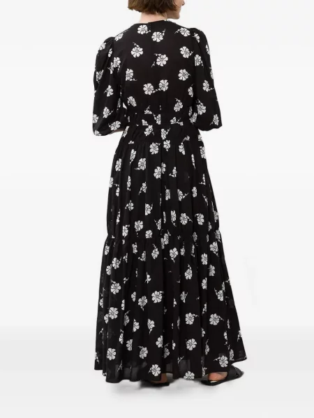 Rochie maxi Ivy Oak cu model floral de costum negru