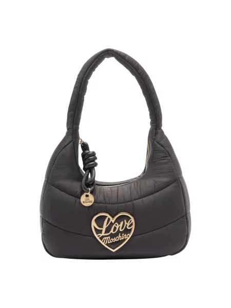 Torebka hobo Love Moschino ocieplana czarna
