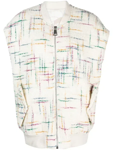 Kurtka bomber Khrisjoy tweedowy biały