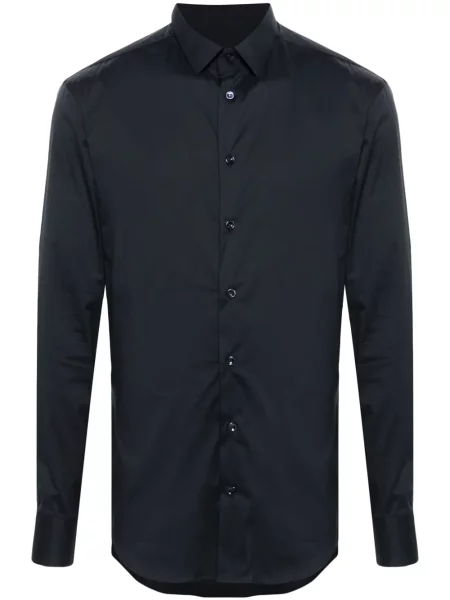 Риза Giorgio Armani поплин синьо