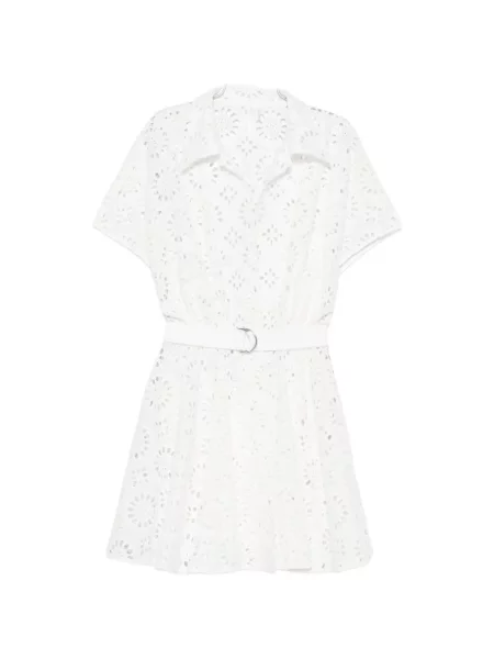 Rochie Norma Kamali cu broderie alb