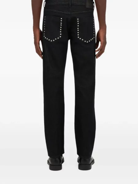Raštuotos džinsai Roberto Cavalli leopardinės juoda
