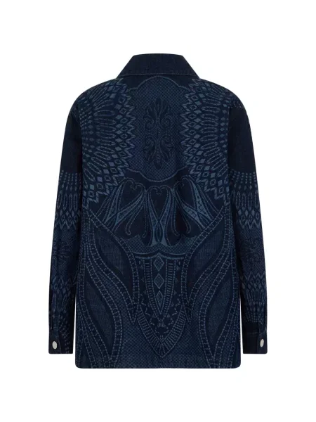 Geacă de blugi Alberta Ferretti din jacard albastru