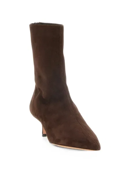 Cizme scurte Aquazzura din piele de căprioară maro