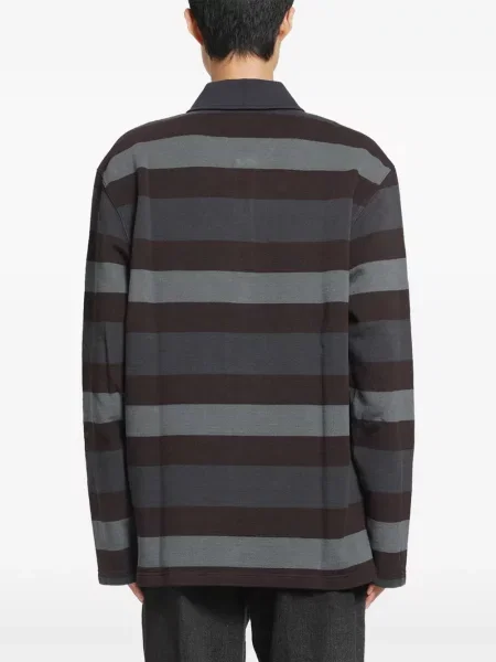 Lung tricou polo Off-white alb