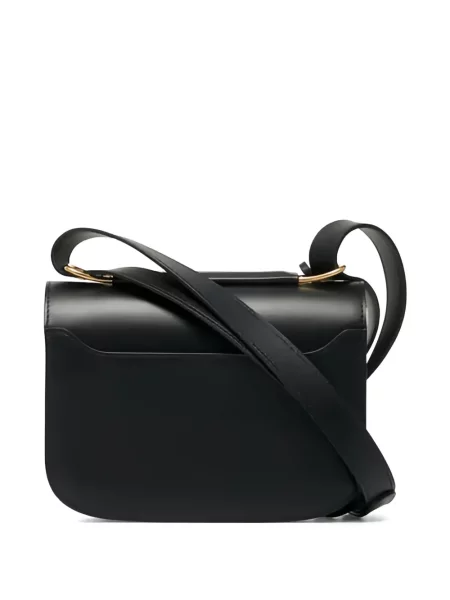 Geanta de piele Delvaux din piele mini negru