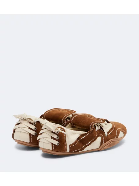 Sneakerși Acne Studios din piele de căprioară maro