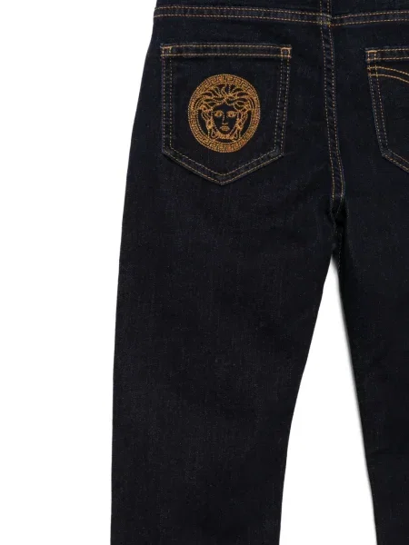 Jeansy skinny dziecięce Versace niebieskie
