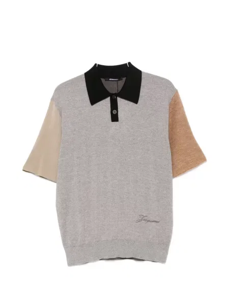 Tricou polo Jacquemus gri