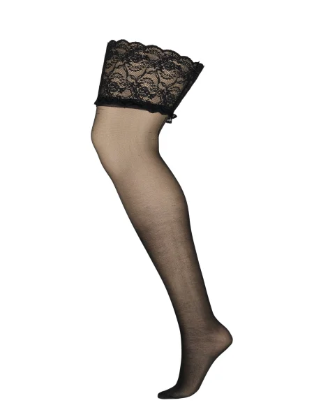 Devoted by Zizzi Ciorapi fin STAY-UP' negru