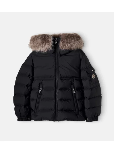 Pūkinė striukė Moncler Enfant juoda