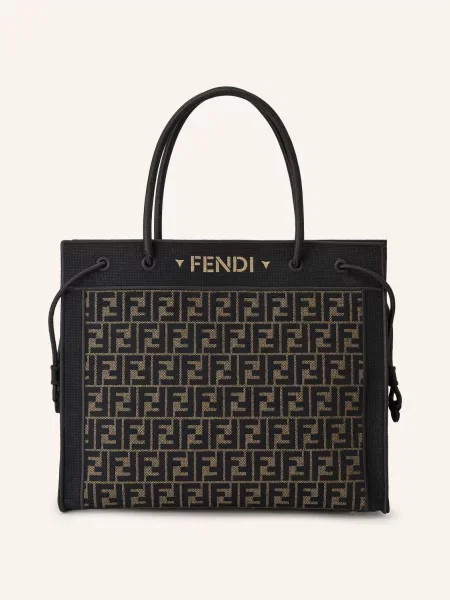 Shopper kabelka Fendi černá