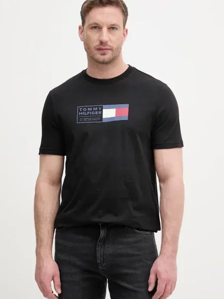 Tommy Hilfiger t-shirt Ανδρικό μαύρο