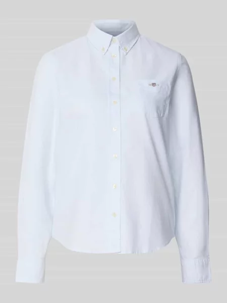 Bluzka koszulowa z kołnierzykiem typu button down i sportowymi mankietami Gant