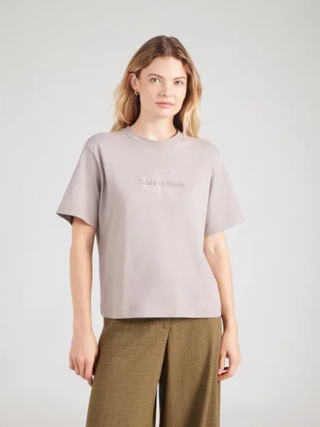 Calvin Klein Jeans Tričko pastelovo fialová