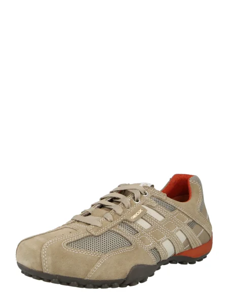 Sneakerși Geox cu model piele de șarpe alb