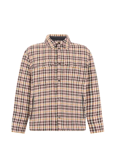 Palton Burberry de lână în carouri maro