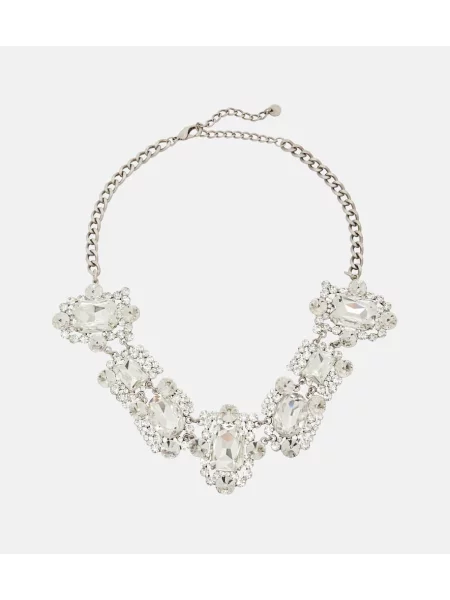 Colier Self-portrait de cristal argintiu