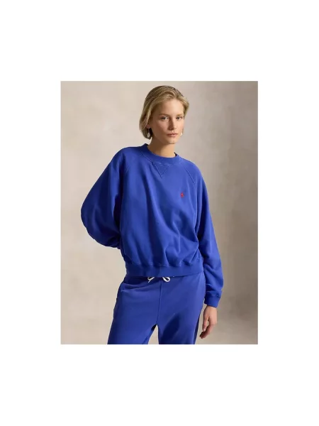 Bluza o kroju regular fit z mieszanki bawełny Polo Ralph Lauren niebieska