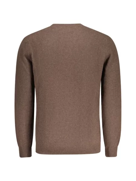 Pulover Timberland cu broderie de lână maro