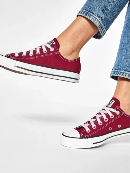 Converse Plátěnky All Star Ox Bordó bílé