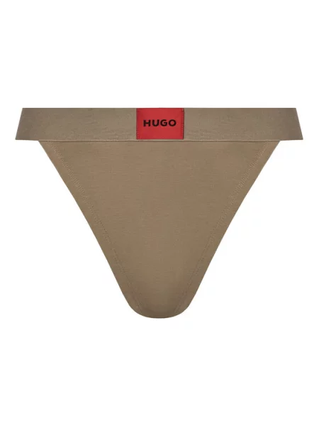 HUGO Stringi String Red Label Brązowy czerwone