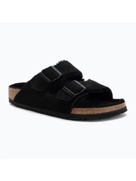 Šľapky BIRKENSTOCK Arizona Shearling SL Narrow black čierna