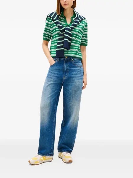 Ριγέ polo Tommy Hilfiger πράσινο