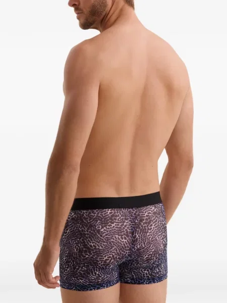 Boxeri Aubade cu imagine cu model leopard albastru