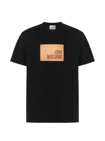 Tricou Love Moschino din jerseu negru