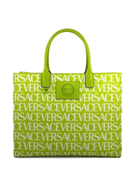 Shopper kabelka Versace zelená