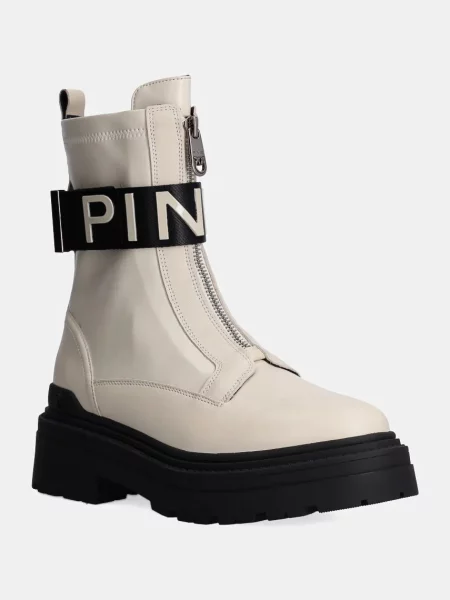 Боти Pinko Mia с равна подметка бежово