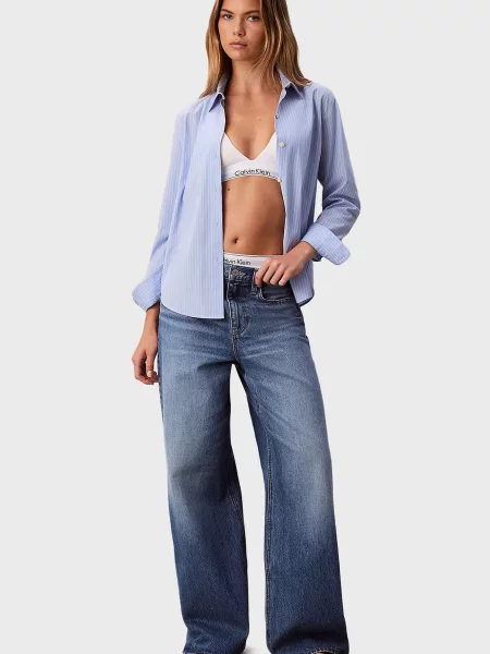 Широкие джинсы Calvin Klein Jeans синие