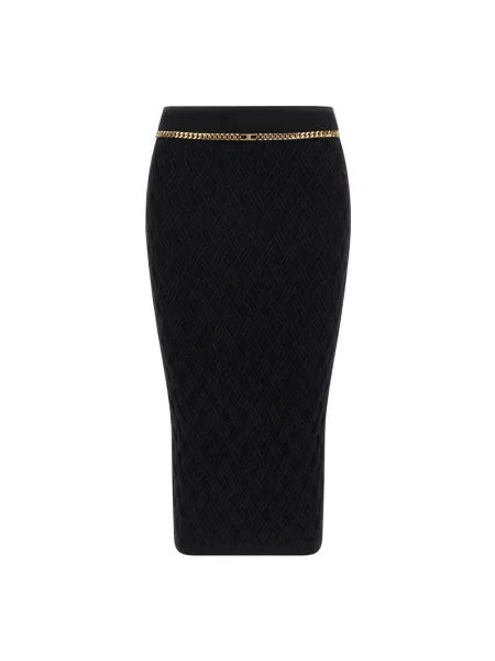 Spódnica midi Elisabetta Franchi do kolan czarna