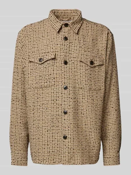 Koszula wierzchnia z fakturowanym wzorem model ‘BOXY-MASONBOUCLE’ Selected Homme