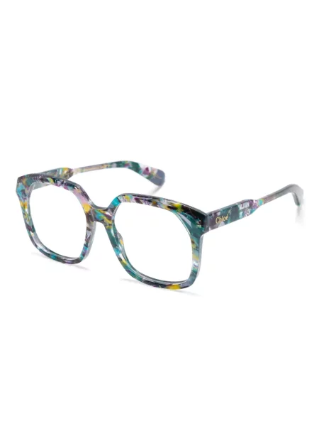 Ochelari de soare Chloé Eyewear cu model argyle albastru