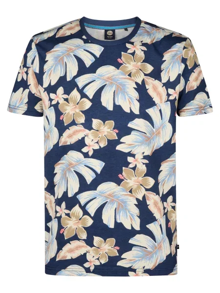 Petrol Industries Tricou Bleumarin roz