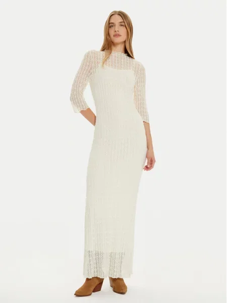 Vila Трикотажна сукня Selina Écru